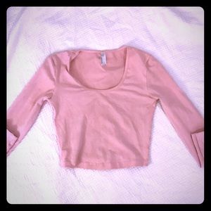 American appeared baby pink croptop!